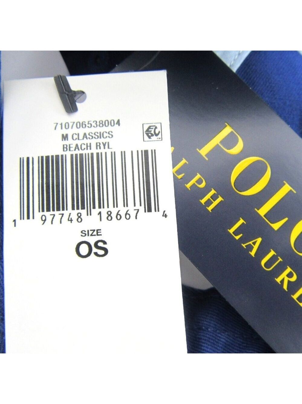 Polo Ralph Lauren Bear Twill Ball Cap Hat Royal Blue OS Adjustable NEW - Picture 12 of 13